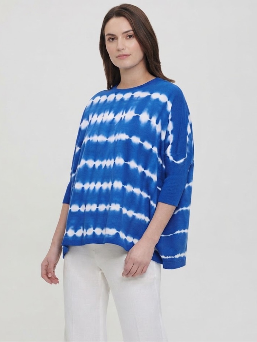 NWT Calvin Klein Tie-Dye Dolman Poncho Top Blouse Relax Fit S/M